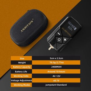 Ambition Kuark Mini RCA Tattoo Power Supply thumbnail 9