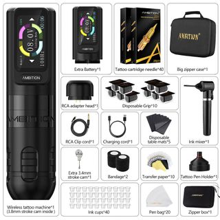 Tattoo Kit | Ambition Zetton Wireless Tattoo Machine Kit thumbnail 9