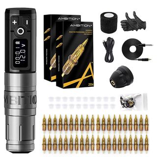 Tattoo Kit | Ambition Storm Wand Wireless Tattoo Machine kit thumbnail 2