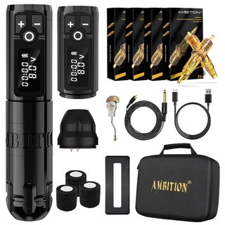 Tattoo Kit | Ambition Soldier Wireless Tattoo Machine Kit thumbnail 3