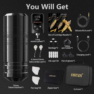 Tattoo Kit | Ambition Torped Tattoo Machine Kit thumbnail 4