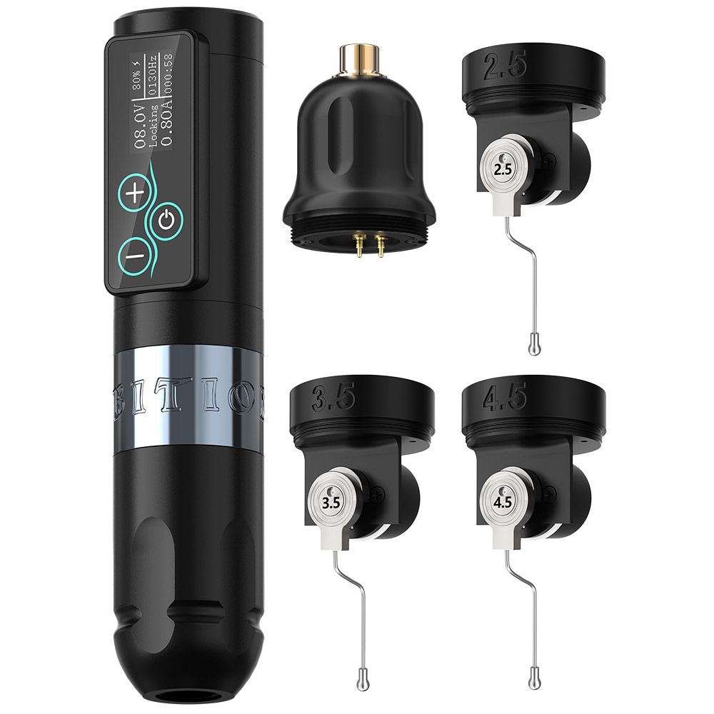 Ambition Vibe Wireless Tattoo Machine pen With Extra 3 Brushless Motors&Stroke Cams