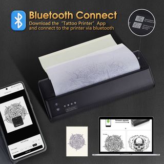 Ambition Wireless Tattoo Stencil Printer with 20Pcs Transfer Paper thumbnail 6
