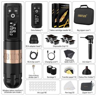 Tattoo Kit | Ambition Soldier Wireless Tattoo Machine Kit 3 thumbnail 16