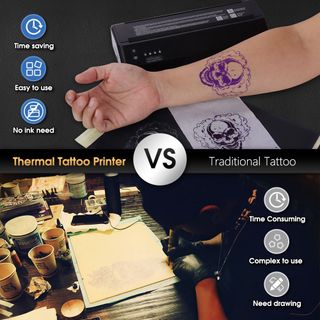 Ambition Wireless Tattoo Stencil Printer with 20Pcs Transfer Paper thumbnail 9