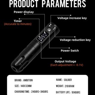 Ambition Soldier Wireless Tattoo Machine Pen thumbnail 7