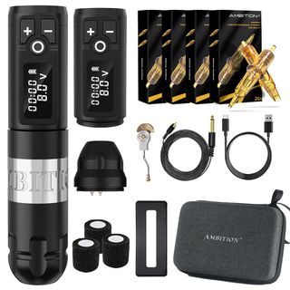 Tattoo Kit | Ambition Soldier Wireless Tattoo Machine Kit thumbnail 5