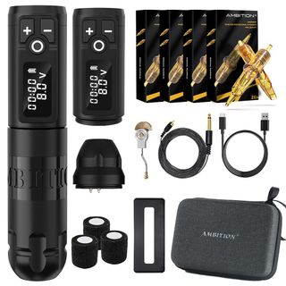 Tattoo Kit | Ambition Soldier Wireless Tattoo Machine Kit thumbnail 1