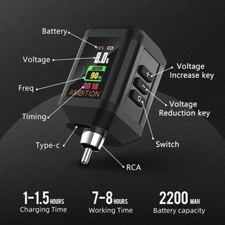 Ambition Lutin Wireless Tattoo Machine Short Pen Kit thumbnail 7