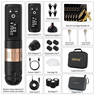 Tattoo Kit | Ambition Soldier Wireless Tattoo Machine Kit 2 thumbnail 4