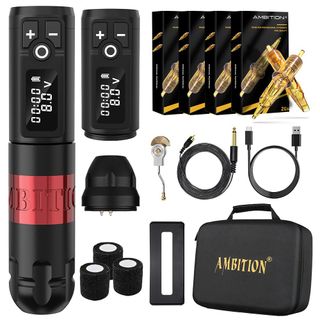 Tattoo Kit | Ambition Soldier Wireless Tattoo Machine Kit thumbnail 4