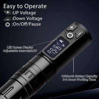 Tattoo Kit | Ambition Storm Wand Wireless Tattoo Machine kit thumbnail 4