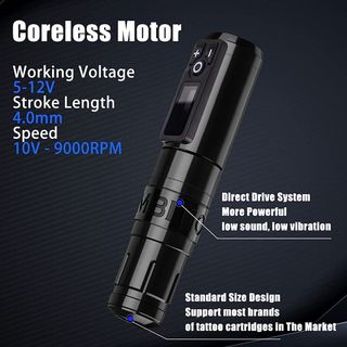Tattoo Kit | Ambition Storm Wand Wireless Tattoo Machine kit thumbnail 5