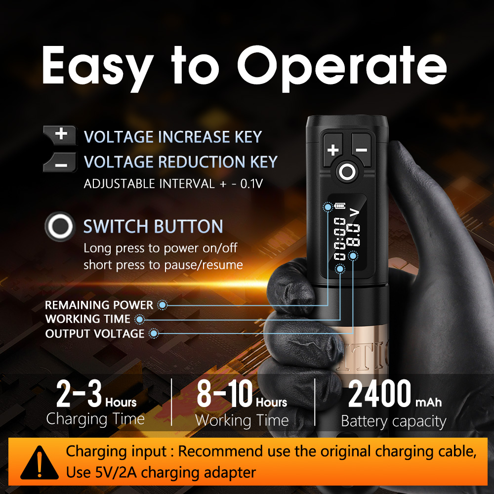 Ambition Soldier Wireless Tattoo Machine Pen