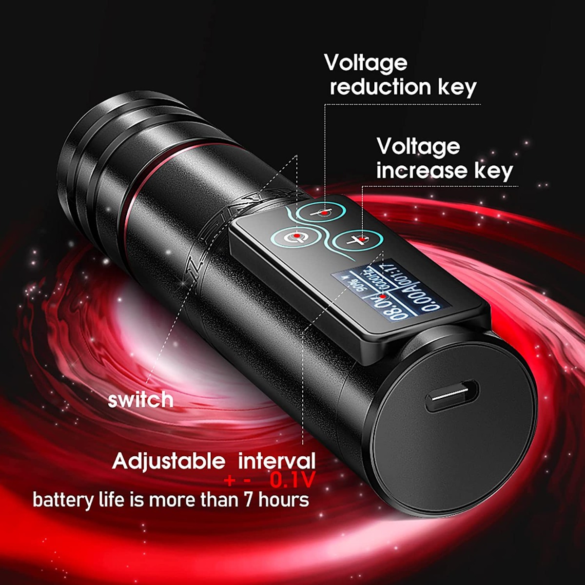 Xnet Vane Wireless Tattoo Machine Brushless Motor
